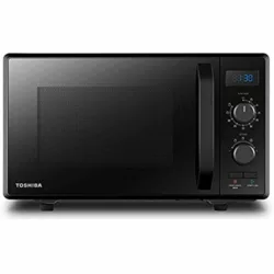 the-best-manual-microwave Toshiba 900w 23L Microwave Oven with 1050w Crispy Grill, Energy Saving Eco Function, 8 Auto Menus, 5 Power Levels and Position Memory Turntable - Black - MW2-AG23PF(BK)