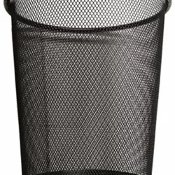 the-best-small-bins DIVCHI Circular Mesh Wastebasket Trash Can, Waste Basket Garbage Can Bin for Bathrooms, Kitchens, Home Offices, Dorm Rooms(BLACK)