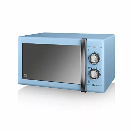 25l-microwaves Swan Retro Manual Microwave, Blue