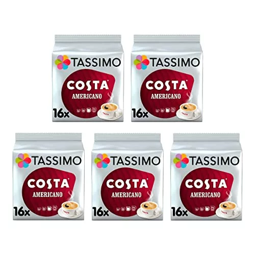 coffee-machine-pods Tassimo Costa Americano Coffee Pods x16 (Pack of 5
