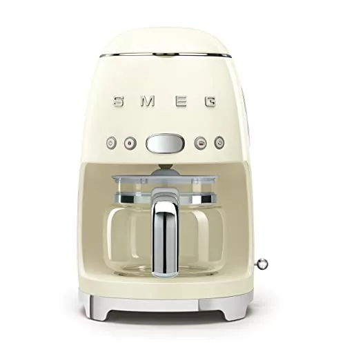 cream-coffee-machines Smeg DCF02CRUK Drip Coffee Machine, Auto-Start Mod