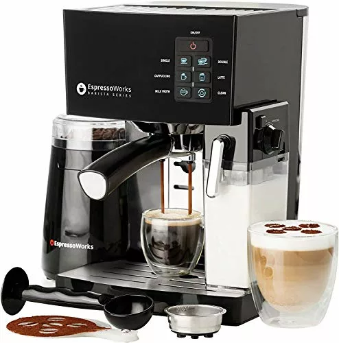 latte-coffee-machines Espresso Machine, Latte & Cappuccino Maker 10pc Al
