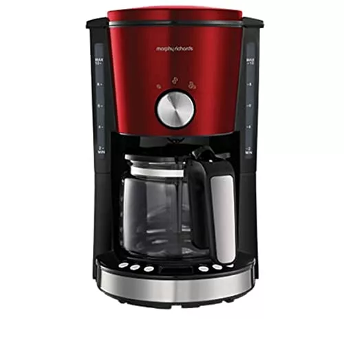 small-filter-coffee-machines Morphy Richards Evoke Red Filter Coffee Machine -
