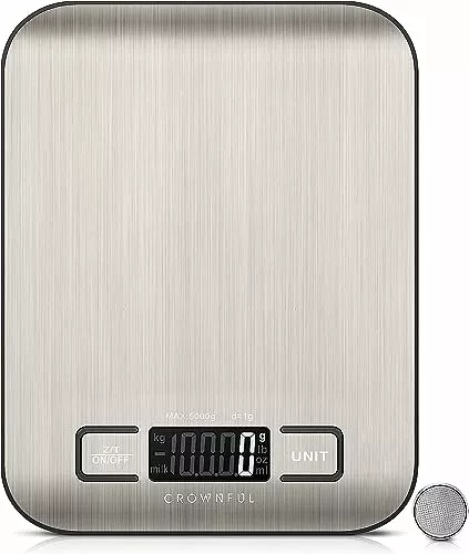 baking-scales CROWNFUL Food Scale, Digital 11lb Kitchen Scale wi