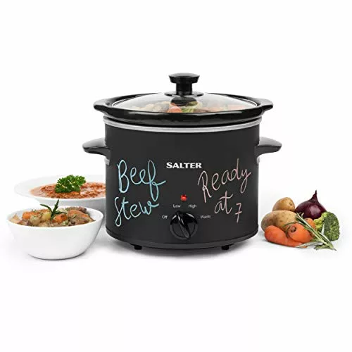 black-slow-cookers Salter EK2842 3.5L Chalkboard Slow Cooker – Fami