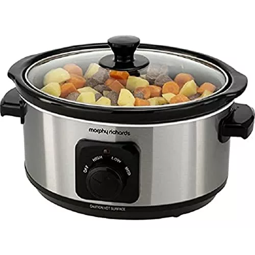 ceramic-slow-cookers Morphy Richards 3.5L Stainless Steel Slow Cooker,