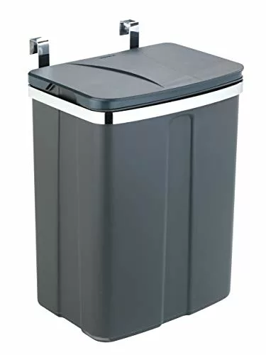 cupboard-door-bins WENKO Door trash can (12) grey - Cabinet trash can