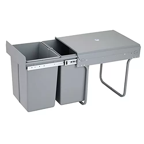 pull-out-bins uyoyous Pull Out Kitchen Waste Bin,Cabinet Trash C