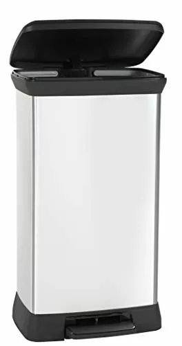 rectangular-bins Curver Metal Effect 70% Recycled Kitchen Pedal Tou