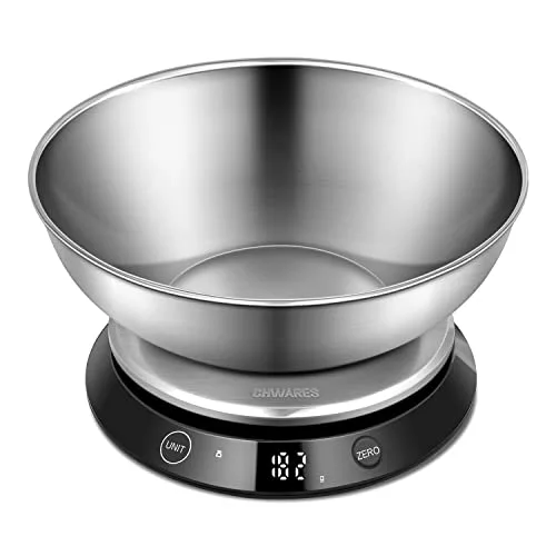 retro-kitchen-scales CHWARES Digital Kitchen Scale with Bowl, USB Recha