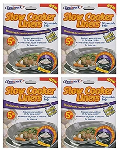 slow-cooker-bags Sealapak Slow Cooker Liners Cooking Bags 4 x 5 Pac