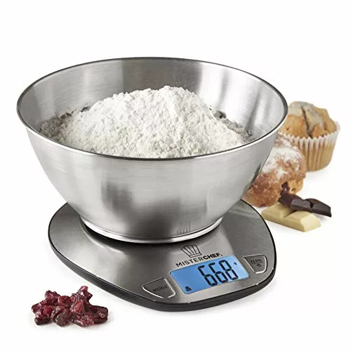 talking-kitchen-scales MisterChef Digital Kitchen Food Scales, Stainless
