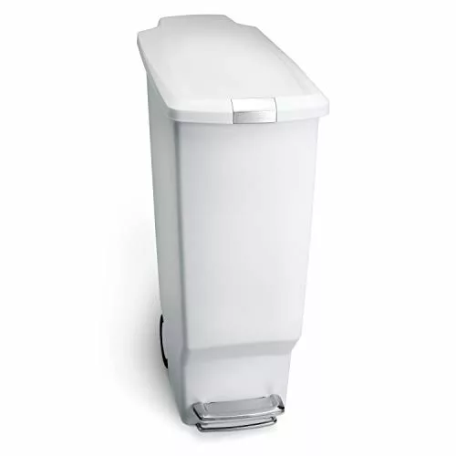white-bins simplehuman CW1362 40L Slim Recycling Kitchen Peda