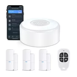 best-home-alarm-kits YISEELE Alarm System, House Alarms Security System, WiFi Door Alarm with APP Alert and Calling Alarms, Wireless 9-Piece kit: Alarm Hub, Door/Window Sensors, Remotes, Work with Alexa and Google Home