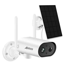 best-solar-security-cameras ieGeek 2K Solar Security Camera Outdoor Wireless with Color Night Vision, Battery CCTV Camera Systems, WiFi Outdoor Camera Home Security Camera, Sound Floodlight Alarm, Motion Detection,Voice Intercom