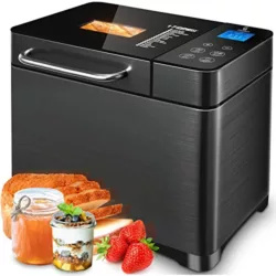 best-bread-makers Swan SB22110N Digital Bread Maker with Adjustable Crust Control, LCD Display, 12 Functions including Fast Bake and Keep Warm, 550W, White