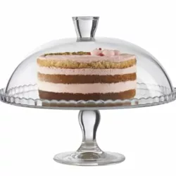 best-cake-stands Banquet Plateau with Glass Dome Cake Stand