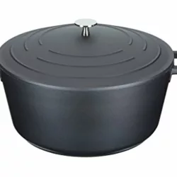best-casserole-dishes MasterClass Casserole Dish with Lid, Large 5L/28 cm, Lightweight Cast Aluminium, Induction Hob and Oven Safe, Black