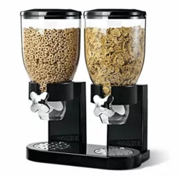 best-cereal-dispensers White SHATERPROOF Shiny Finish Double Cereal Dispenser Machine