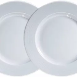 best-dinner-plates Durable Narrow Rim Plates | 260mm | Set of 4 | Porcelain Dinner Plates | White | Crockery Direct | 26cm