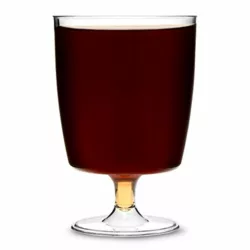 best-disposable-stemware Pack x 10 Disposable Plastic Wine Glasses 230ml - Crystal Polystyrene Capacity Marked