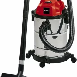 best-industrial-vacuum-cleaners Einhell 2342167 TC-VC 1820 S Wet And Dry Vacuum Cleaner | 1250W, 20L Stainless Steel Tank | Wet-Dry Vacuum With Blow Function For Car, Garage, Workshop, Home / Artificial Grass Vac, Red