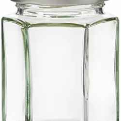 best-jam-jars Nutley's 24 Hexagonal 8oz Jam Jars + silver lids + jam box + free retro labels H1
