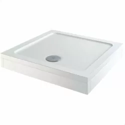 best-shower-trays Modern Rectangle Shower Tray 1200 x 800mm Low Profile Slimline Lightweight White