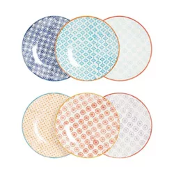best-side-plates Nicola Spring 6 Piece Hand-Printed Side Plate