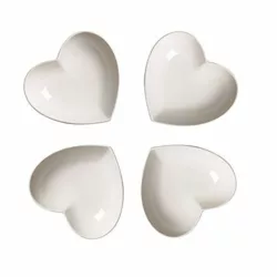 best-snack-dip-bowls Binoster Heart Shaped Snack Serving Dishes