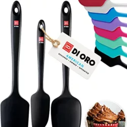 best-spatulas DI ORO® 3-Piece Silicone Spatula Set