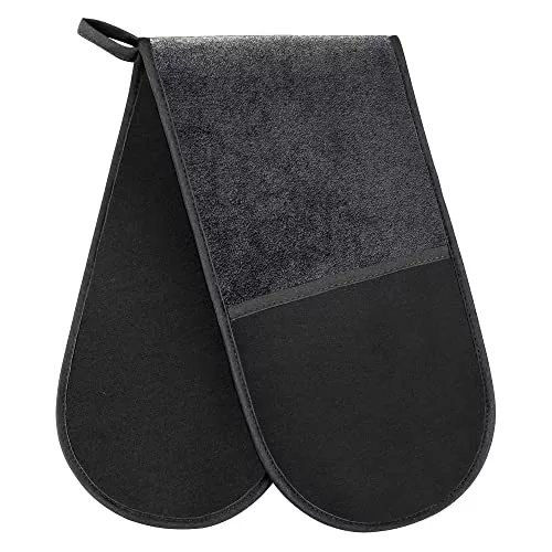 black-oven-gloves KAKAYZAI Double Oven Gloves Heat Resistant - Cotto