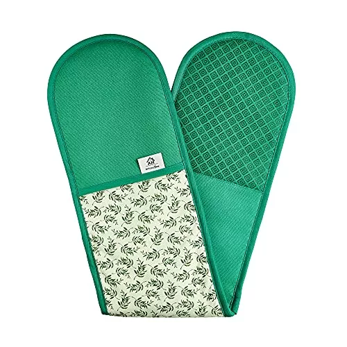 green-oven-gloves Green Double Oven Gloves | Maximum Heat Protection