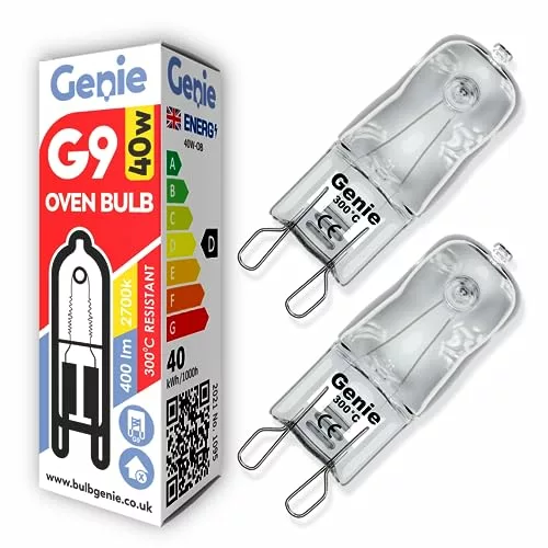 oven-light-bulbs 40W G9 Oven Bulb (Pack of 2) Halogen 300°C Heat R