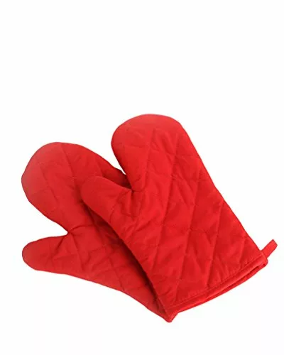 red-oven-gloves 1 Pair Oven Baking Gloves, Red
