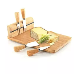 the-best-cheese-gift-sets Beautiful Cheese Board with Knives Set | Cheese Platter Knife Set | Wooden Serving Platter Set | Charcuterie Platter and Serving Meat Board | 30x20x9 cm