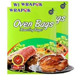 the-best-roasting-bags-for-the-oven WRAPOK Roasting Cooking Bags Oven Chicken Bag For Meat Poultry Fish Seafood Vegetable, Small - 16 Bags (10 x 15 Inch)