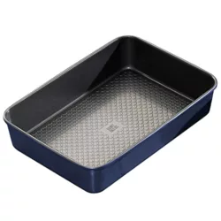 the-best-roasting-tins JOVOMA Roasting Tins for Ovens Non Stick - 40.5x25.5cm Heavy Duty Carbon Steel, Deep, Large Baking Trays for Oven Non Stick Double Teflon Coated– Perfect as Roasting Tray, Brownie Tin & Lasagne Dish