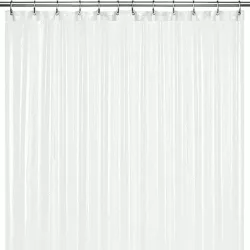 the-best-shower-curtain LiBa Frosted Shower Curtain, PEVA 8G Waterproof Wet Room Bathroom Heavy Duty Shower Curtain, Anti Mould Mildew Resistant, Washable and Easy Dry, 183 x 183cm( 72 x 72 inch )