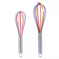 the-best-silicon-whisk AmazonCommercial Stainless Steel & Silicone Non-Stick Coated Whisk, 30.5 cm