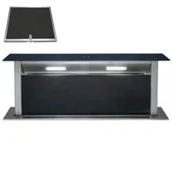 best-downdraft-hoods Cookology Downdraft Cooker Hood, Built-into Island Worktop Extractor Fan & Recirculating Carbon Filter (60cm, Stainless Steel)