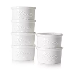 best-souffle-dishes Sweese 501.002 Porcelain Souffle Dishes, Ramekins - 180 ml for Souffle, Creme Brulee and Ice Cream - Set of 6, Hot Assorted Colors