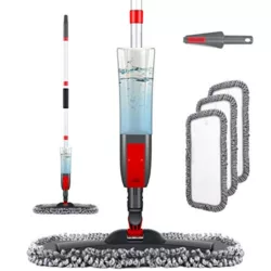 best-spray-mops MEXERRIS Spray Mop Microfiber Mop Spray Cleaner for Floors with 3 Pads and 300Ml Refillable Bottle Suitable for Hardwood, Marble, Tile, Laminate, or Ceramic Floors