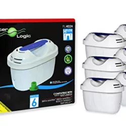 best-water-filter-cartridges Aqua Optima EPS612, 6 Pack Evolve+ 30 Day Water Filter Cartridges, (6 Month Pack), Plastic, White