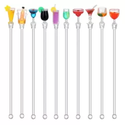 the-best-cocktail-accessories-for-drinks 100Pcs Cocktail Decorations, Cocktail Accessories Party Pack with Cocktail Umbrellas, Sparkle Fireworks, Flamingo Stirring Stirrers, Cocktail Accessories for Food Drink Decorations