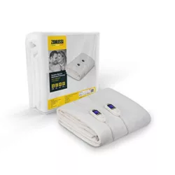 the-best-heated-mattress-toppers Zanussi Electric Blanket, Heated Double Fitted Underblanket, 9 Heat Settings, Low Energy & Energy Efficient, Machine Washable, Overheat Protection, 135 X 190 cm, 60W, White ZEDB7002, 2 Year Guarantee
