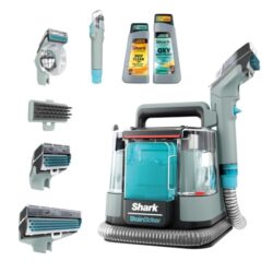 best-upholstery-cleaners Shark StainStriker, Advanced Stain & Spot Cleaner, Carpet & Upholstery, Crevice & Hose-Cleaning Tools, 2x Full-Size Formulas Remove Dirt, Grime, Odours, PX200UKCP